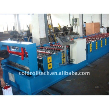 Steel roof/wall panel roll forming machine